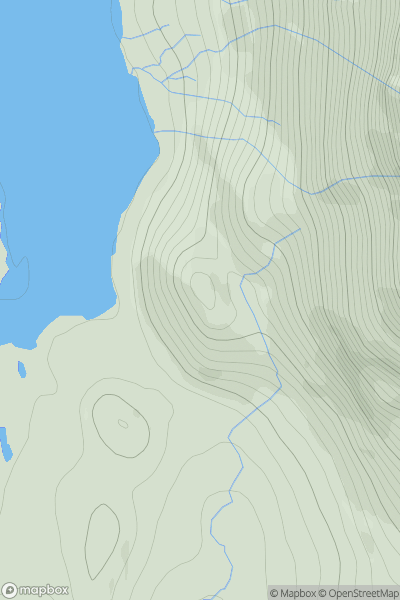 Thumbnail image for An t-Sron [Minginish and the Cuillin Hills] showing contour plot for surrounding peak